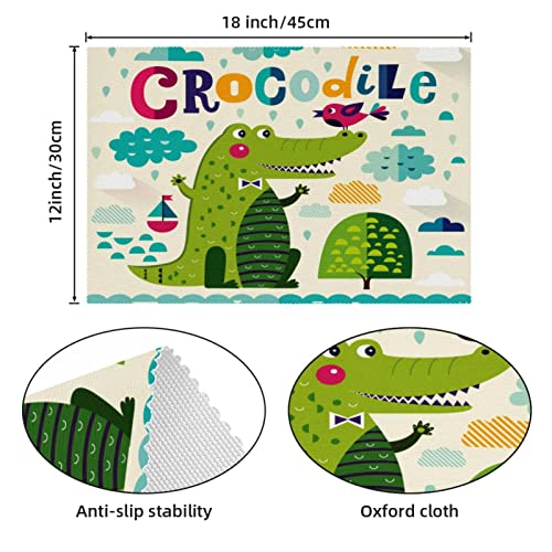 Set de table crocodile antidérapant de qualité supérieure - 5