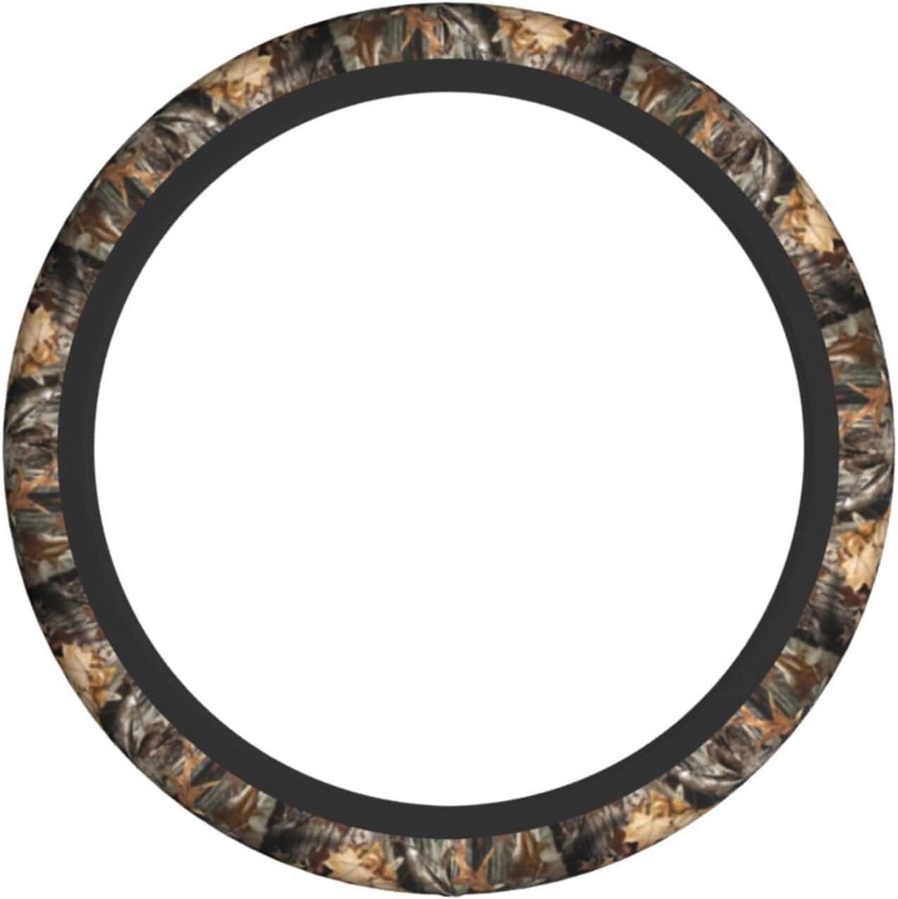 Forest Camo Steering Wheel Cover Camo Leaf Steering Wheel Cover for Men Women Anti-Slip Elastic Breathable Neoprene Steering Wheel Protective Cover 15in Universal Car Accessories for Cars, Auto, SUVs