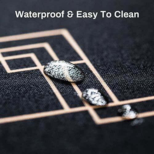 Slowplay Godel Texas Hold'em Poker Mat | Portable Poker Table Top, Black And Champagne Gold, 70 X 35 Inch, Water Repellent, Noise Reduction, And Premium Carrying Bag For Games Everywhere #TOP3