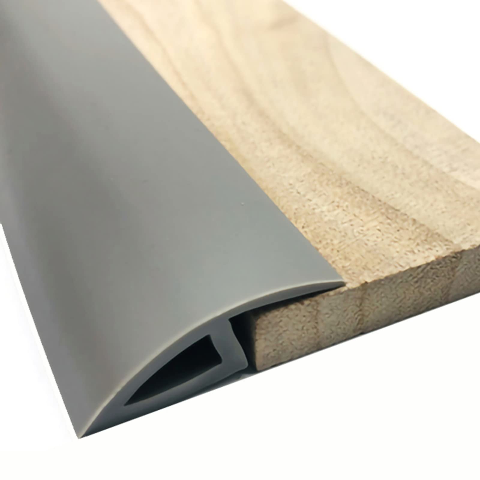 Remys Gray 1M Long Carpet & Floor Edging Trim Strips,Self Adhesive Pvc Doorway Floor Transition Strip For Wood To Tile、Carpet To Wood, Cuttable And Flexible
