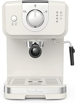 Moulinex Cafetera espresso ajustes manuales, accorio baristas, calentador tazas, blanco1