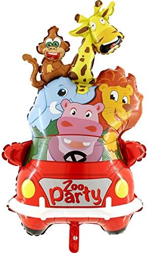 Toyland® 94cm (37") Zoo Party Animal Supershape Foil Balloon - Childrens Birthday Party Balloon, Large