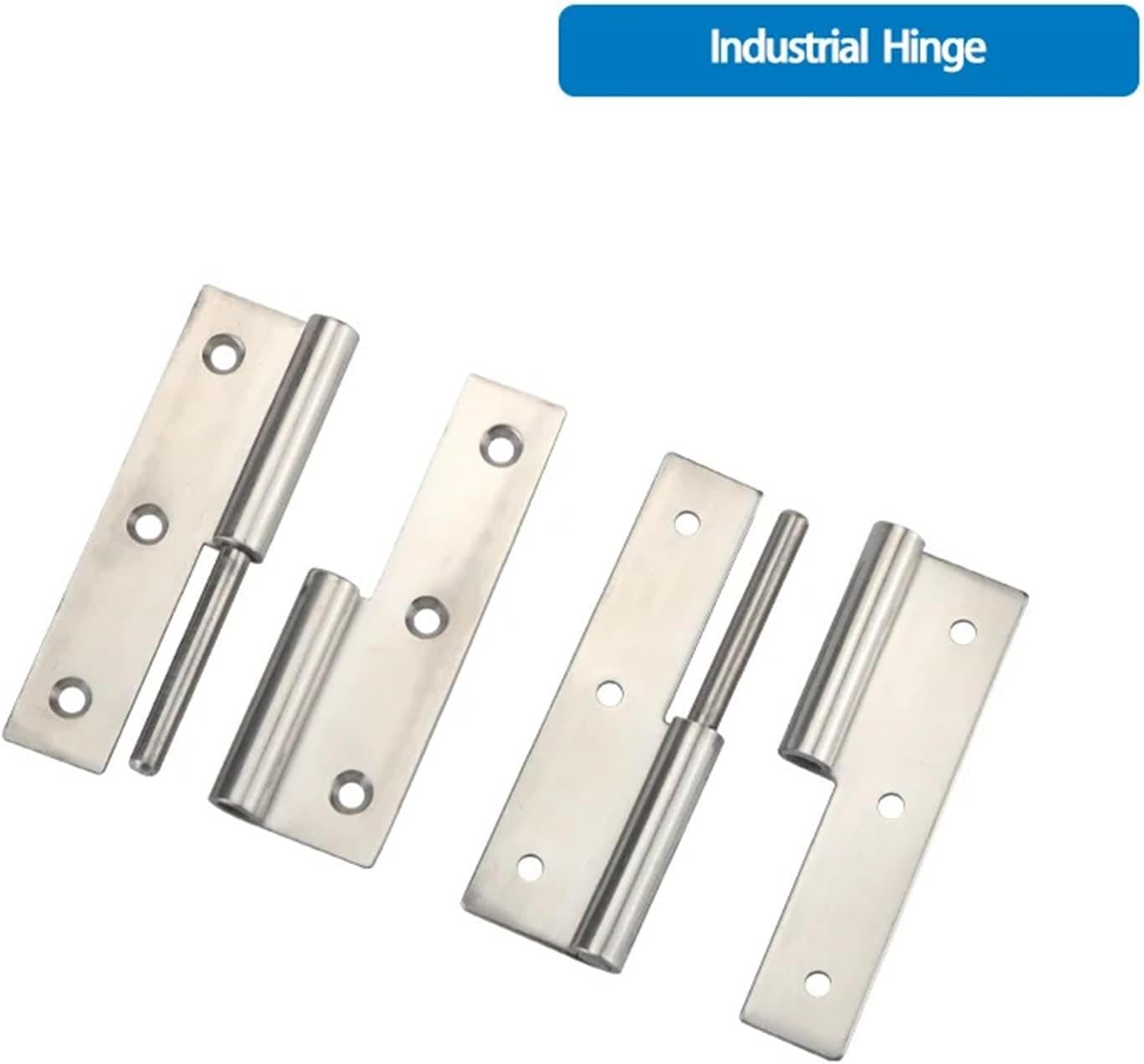 304 Stainless Steel Strip with Detachable Foldable Hinges Industrial Machinery Cabinet Doors 1Pcs(Through-Hole-Left)