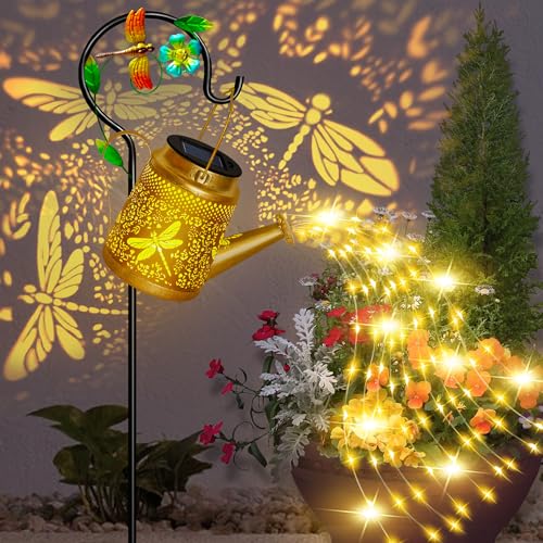 Dragonfly Solar Watering Can Lights, Outdoor Waterproof Outdoor Lantern with