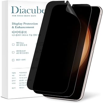 Anti Glare Matte Privacy Screen Protector for Samsung Galaxy S23 FE, Anti Spy PET Flexible Film, Anti Fingerprint, Highly Responsive Touch, Bubble-Free Easy Installation with Alignment Jig * Reminder Galaxy S23 FEs optical fingerprint sensor doesnt work with a privacy filter.