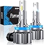 Fahren Forenner H11 LED Headlight Bulbs,12000 Lumens 400% Brightness 6500K Cool White, Upgrade Wireless H8 H9 Headlight LED Bulbs, Pack of 2