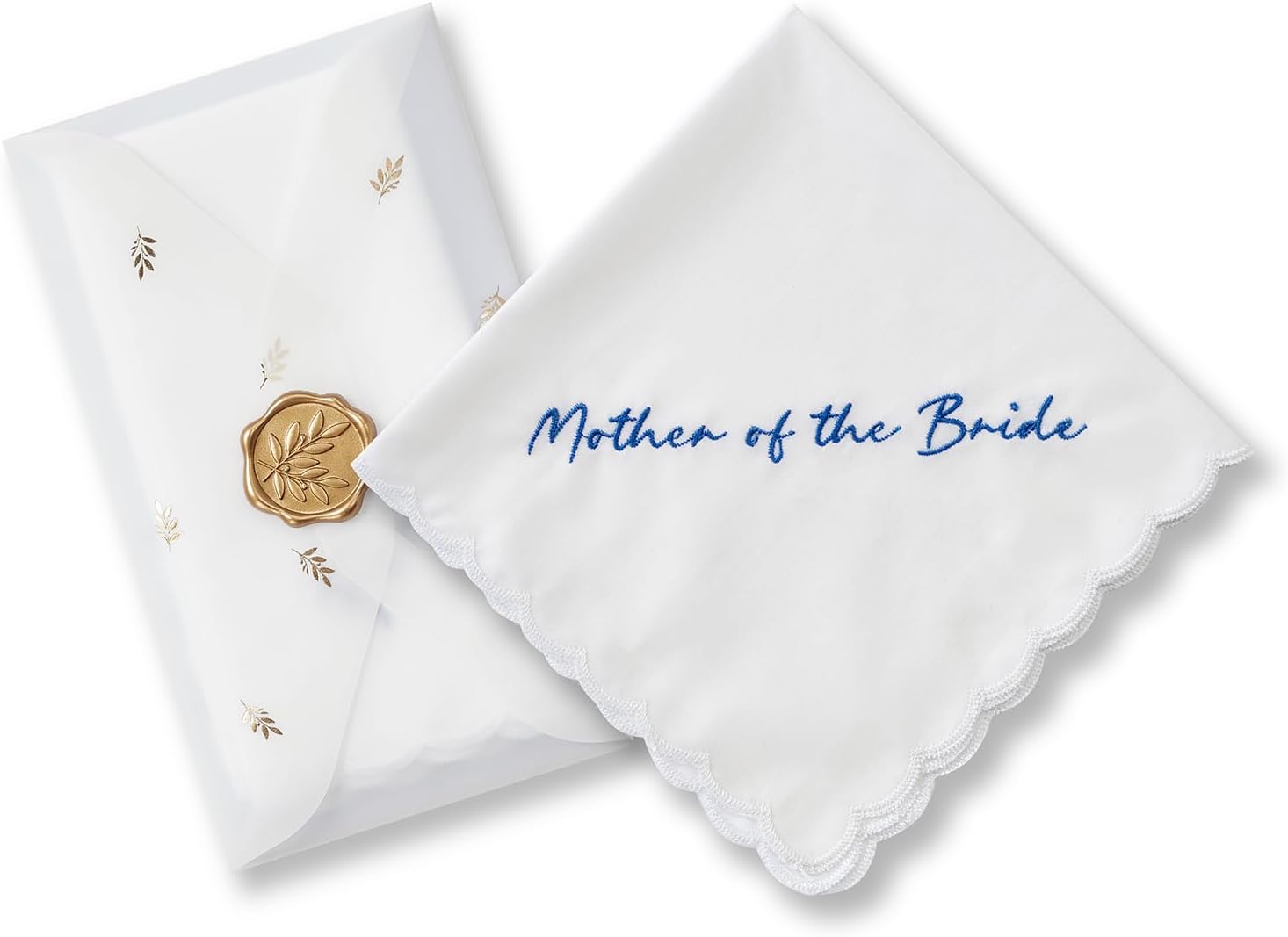 Truliva Wedding Gifts: Mother & Father of the Bride Handkerchiefs, Something Blue