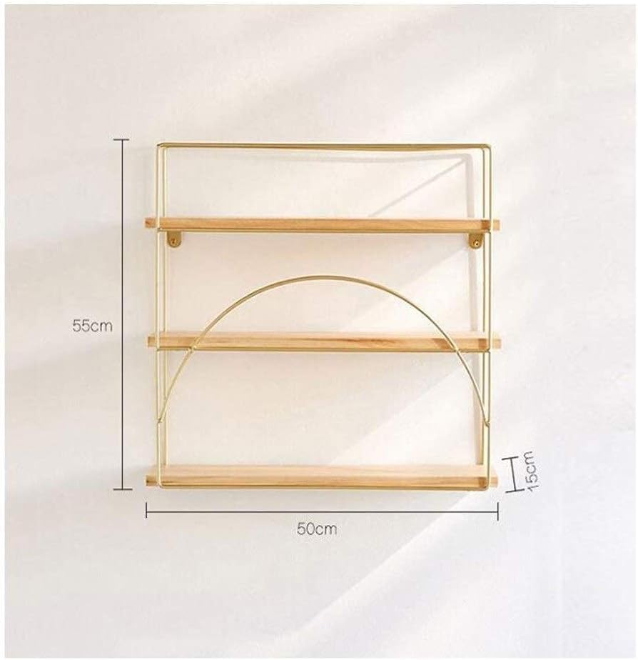 Exquisite Bathroom Shelves Wall Ledges,Wall Wall,Living Room Bedroom Partitions,Laminate Racks,Nordic Solid Wood Wall Racks,Wrought Iron Wall Hangings(2-65X15X70Cm)