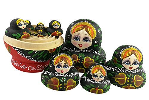 Winterworm® Matrjoschka Matrjoschka, Matrjoschka, Matrjoschka, 10 Stück (grün)