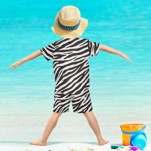 Image of Sunflower Floral Yellow Black Short Sleeve Hawaiian Button Down Shirts and Short Sets for Boys Toddler Summer Outfits