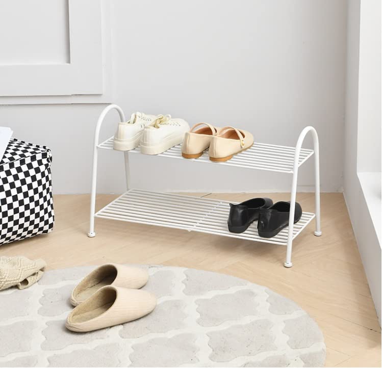 Amazon｜靴棚 玄関 下駄箱 ラック 靴箱 棚 2段シューズラック メタル