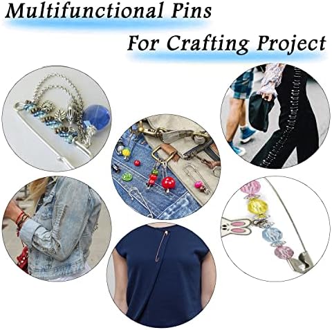 4 Inch Large Safety Pins Strong Metal Kilt Pins Nappy Pins Safety Lock Extra Large Steel for Arts & Crafts Dressmaking Jewelry Household safety pins large safety pins for clothes