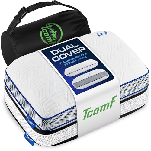 2 Pack – Camping Pillow – Medium Firm Foam with Unique Height Extender – Camp Pillow for Sleeping – Small and Portable Camping Pillow