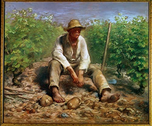 Impression d'affiches affiche toile le Vigneron portrait peinture Millet