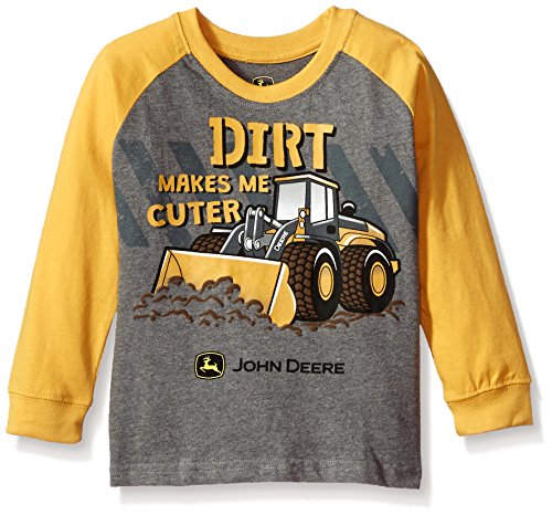 John Deere Baby Boys' Long Sleeve Tee, Yellow, 2T