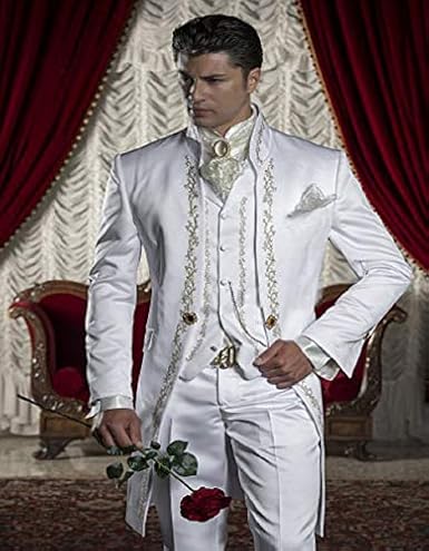 Amazon.com: Traje de 3 piezas para hombre, bordado de mandarina, cola de  solapa, esmoquin para boda, baile de graduación, para hombre : Ropa,  Zapatos y Joyería