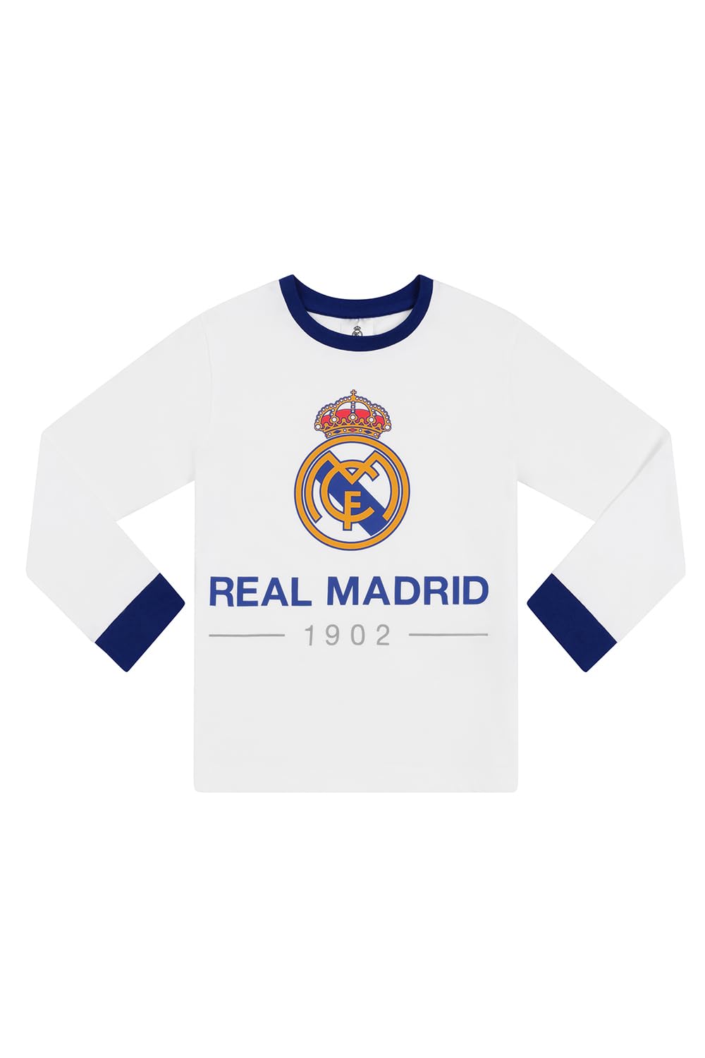Real Madrid Chicos CF Pijamas Largo de Algodón Fútbol PJs para Niños