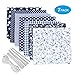 Produktbild Stoffe zum Nähen Meterware 7Stk, Baumwollstoff Patchwork mit Elastische Seil/Nasenbügel, Baumwolle Stoff für Scrapbooking Selber Quilten Nähen