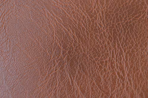 Image of Wento Thick 3 Yard Faux Leather Soft Skin Grain PU Leather for Furniture Cover, Reupholster Sofa Chairs, Cushions, Vinyl Upholstery (3 Yards, Brown)