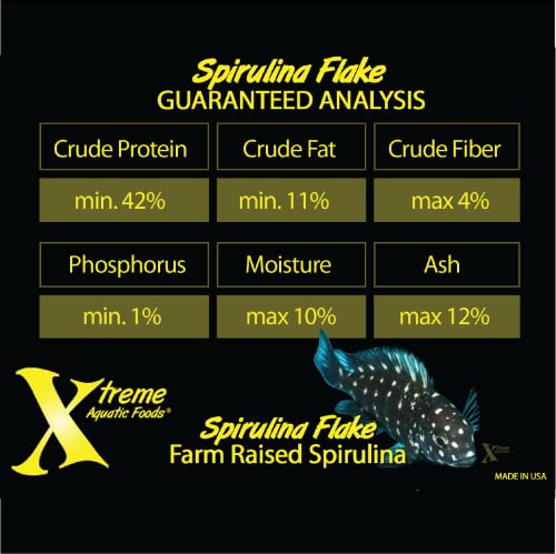 Xtreme Aquatic Foods 2227-E Spirulina Flake, 3 Oz #TOP2