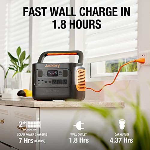Jackery Solar Generator With Foldable Handle, 1000 Pro, 1002Wh Power Station With 2X80W Solar Panels, Ac Fast Charging In 1.8 Hours, 2Xpd 100W Ports, Two-Sided Sunlight Absorption, For Rv Outdoor Camping & Power Outages #TOP2
