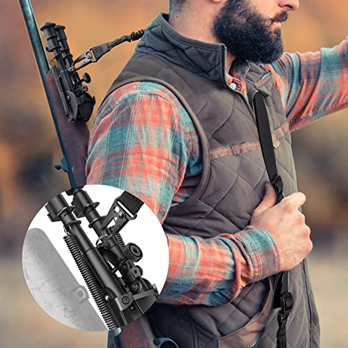 Cvlife 6-9 Inches Picatinny Bipod With Sling, Rifle Bipod With Adapter And Two Point Rifle Sling For Tactical Outdoor Hunting And Shooting #TOP6
