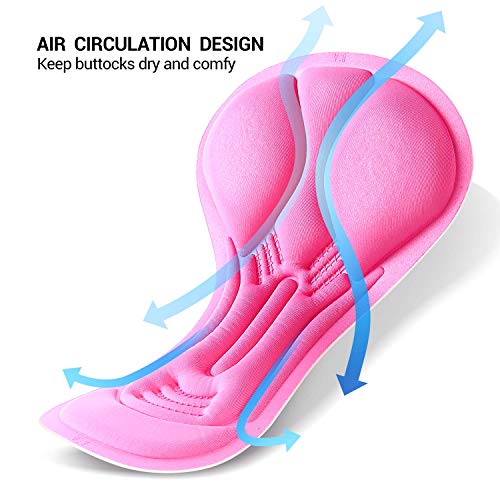 Sportneer Padded Cycling Shorts Women, Women's 3D Padded Cycling Shorts Padded Bicycle Cycling Underwear Shorts Women w… - Image 5