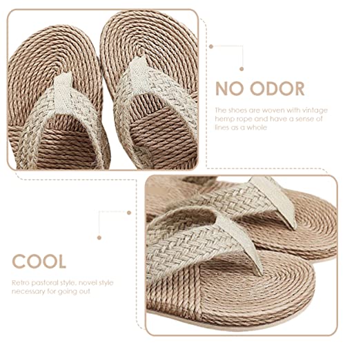 GALPADA Japanese House Slippers 1 Pair Rope Day Movers Slippers Unisex Summer Beach Slippers Sandals Beach Flops Non- Non Flops Flat Sandal Rubber Indoor Japan Seaside Casual Sandals3