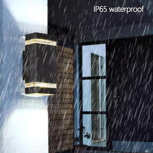 E27 exterior lámpara de pared con sensor de movimiento IP65 negro 5