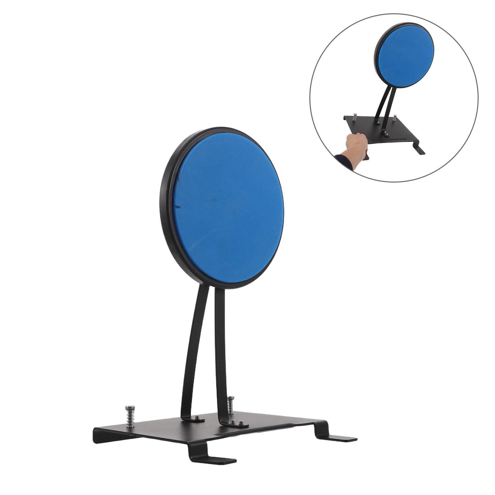 ABOOFAN Pad per Esercizi Grancassa Batteria Silenzioso Riduzione Rumore Base Antiscivolo Stabile in Acciaio Compatibile Pedale Calcio Tappetino Portatile per Pratica a Casa e Studio