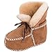Produktbild amropi Baby Schuh Stiefel, Unisex-Kinder Babyschuhe in Lammfell-Optik Zum Binden Krabbel-& Hausschuhe (Braun, 6-12 Monate)