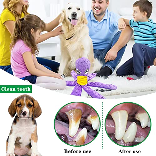 Intelligenzspielzeug für Hunde,Schnüffelspielzeug Hund,Hundespielzeug Schnupftabak,Quietschend Welpenspielzeug,Interaktives Hundespielzeug,Puzzle Toys for Dogs,Oktopus Interaktives Hundespielzeug