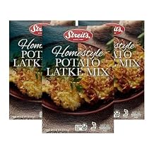 Streits Homestyle Potato Latke Mix - Kosher Certified, Suitable for Passover, Gluten Free, No MSG Added, Vegan-Friendly, Family Owned 6oz, Pack of 3