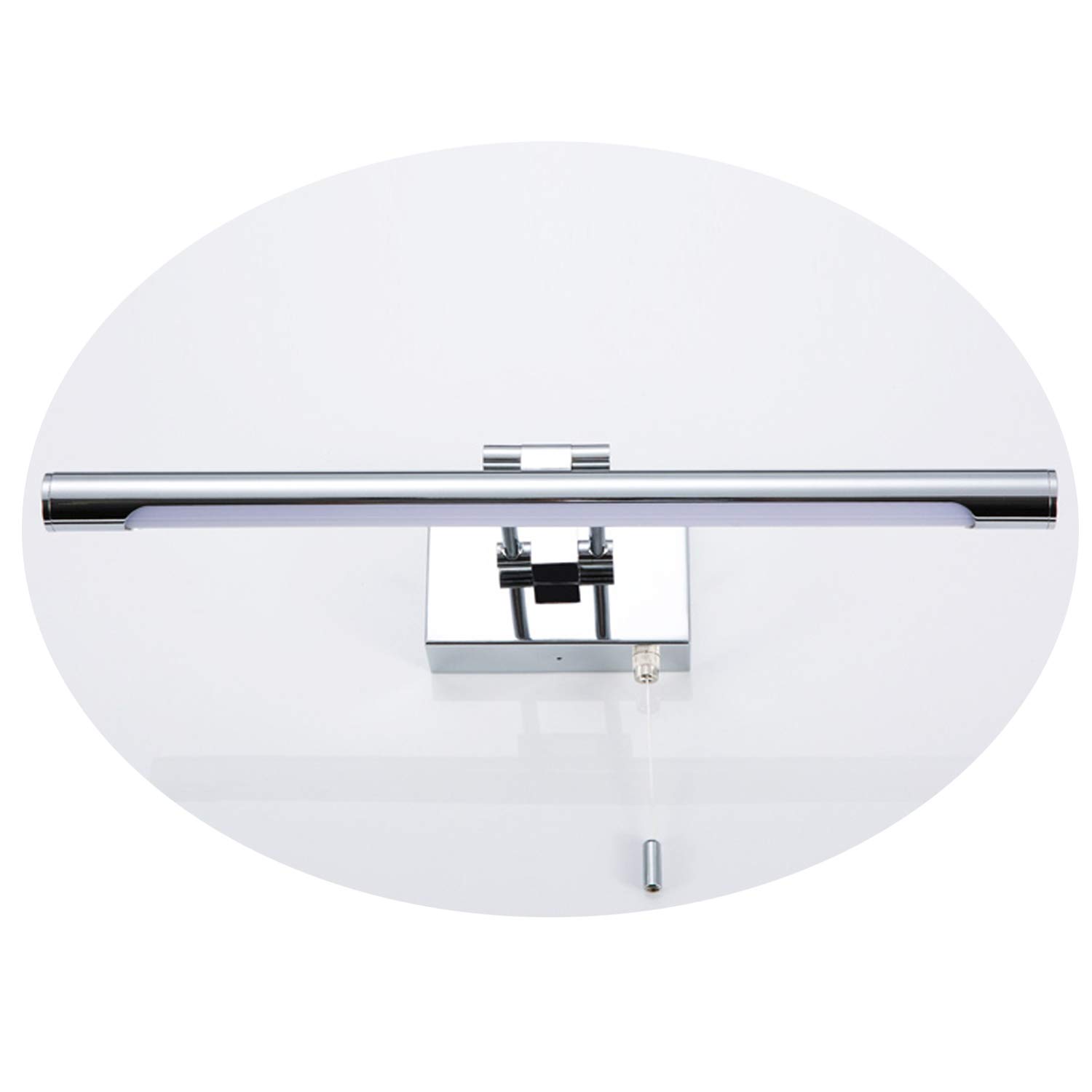 ACMHNC LED Badezimmer Spiegelleuchte Mit Schalter, Modern Chrom Spiegellampe Bad Spiegel Beleuchtung, 4000K Badlampe Schminktisch Schminklicht 240 ° Drehbar IP44 Wandlampe Badezimmerlampe,42cm/8w