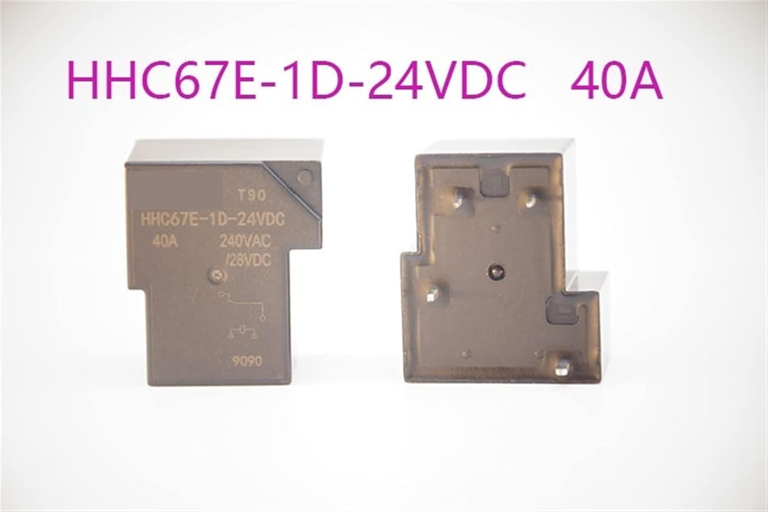 5PCS Relays HHC67E-1D-12VDC HHC67E-1D-24VDC 40A 4PIN 12VDC 24VDC(HHC67E-1D-24VDC 40A)