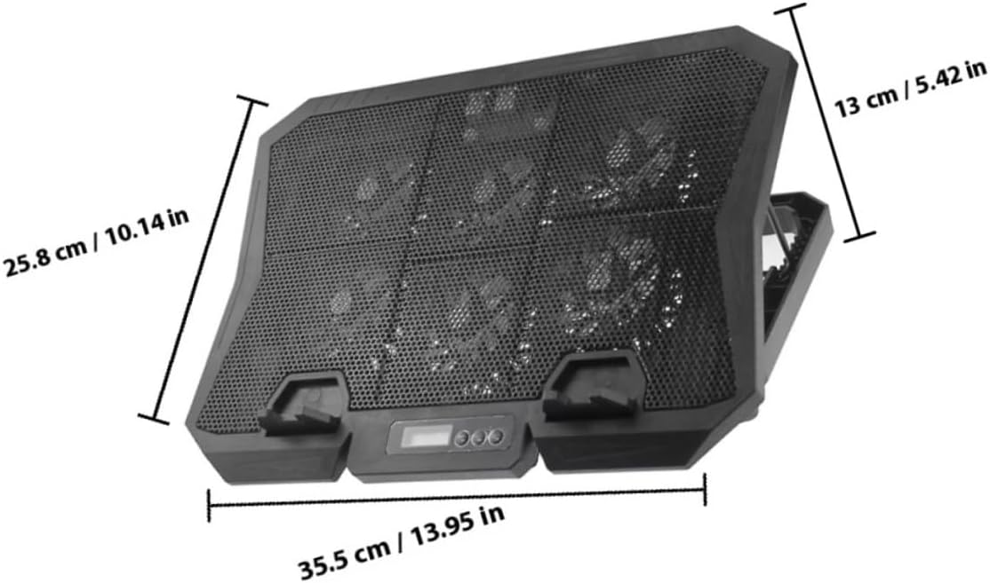 Laptop Cooling Pad 15.6 Inch with Quiet Fans Adjustable Speed Blue LED for Gaming and Office Use, Laptop Cooler Stand Air Cooling Fan Holder Compatible with Notebooks