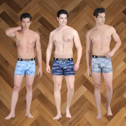 Image of Men's Nylon Stretch Printed Trunk | Ultra-Soft, Breathable Innerwear for Men | Stylish & Supportive Fit