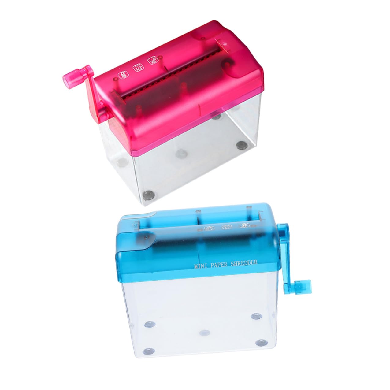 ULTECHNOVO 2 pezzi Mini Distruggi Documenti Manuale Portatile per Ufficio e Casa Trita Carta Compatta per Documenti Sensibili Utensile da Scrivania senza Elettricità Adatto per Appunti e
