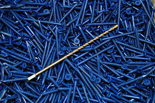 250 PCS Phillips Flat Head 3/16 x 2-3/4 Concrete Masonry Screw Tapcon Anchor & Bit for DIY Real Men