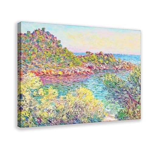 Impression sur toile de Monet paysage Monte Carlo cadre inclus