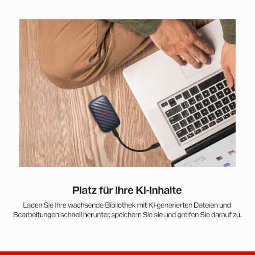 SANDISK Portable Drive 500 GB (Lesegeschwindigkeiten von bis zu 600 MB/s, Fallsicherheit aus bis zu 2 Metern Höhe) – Ansicht 5