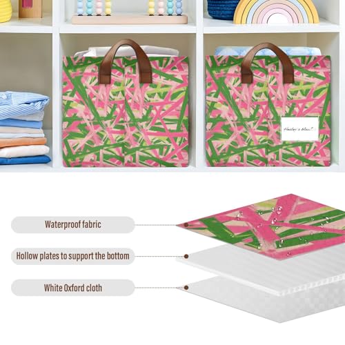 Panier de rangement pour serviettes et linge lot de 2 paniers rayés