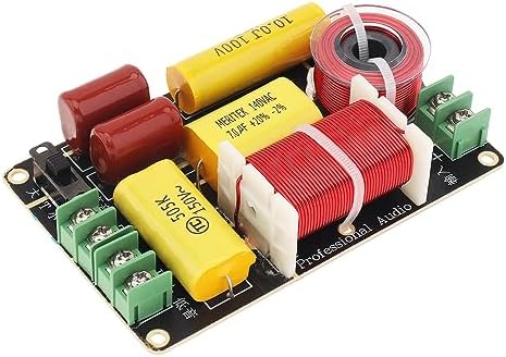 DriSentri 2 Way Crossover for Speaker, 250W 4-12 Ohm 2 Way High-Low Frequency Divider for Speaker, HiFi Speaker Crossover