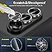 Avocase for Samsung Galaxy Z Fold 7 Camera Lens Protector, Individual Metal Ring Tempered Glass Lens Cover, [Strong Adsorption] Scratch Resistant Ultra-Thin HD Clear Lens Cover, 1 Set-Black