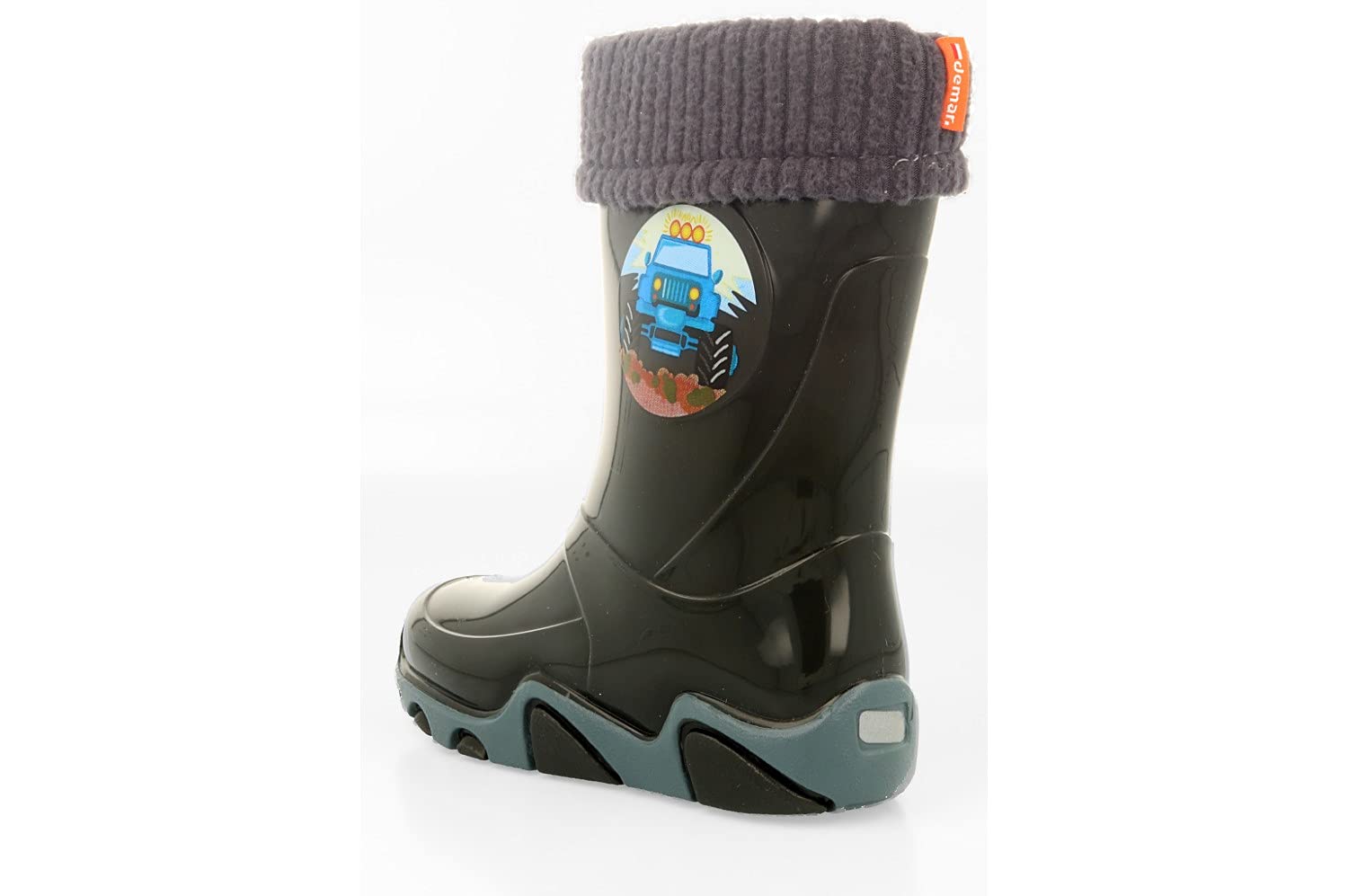 Demar Toddlers Kids Boys Girls 2-10yrs Wellies Rain Boots Children Wellington Warm Lined
