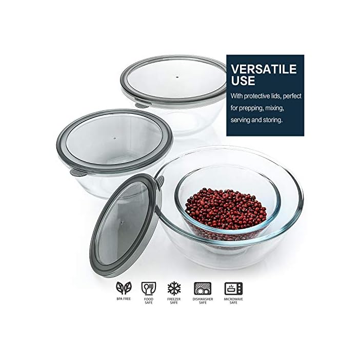 Buy Glass Salad Bowls with Lids14Piece Set, Salad Bowls with BPA