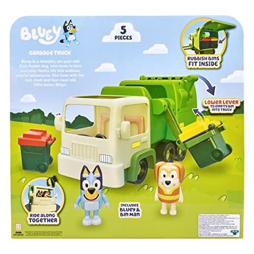 Garbage Truck - 2.5" Bluey And Bin Man Poseable Figures With Playset, Multicolor #TOP2
