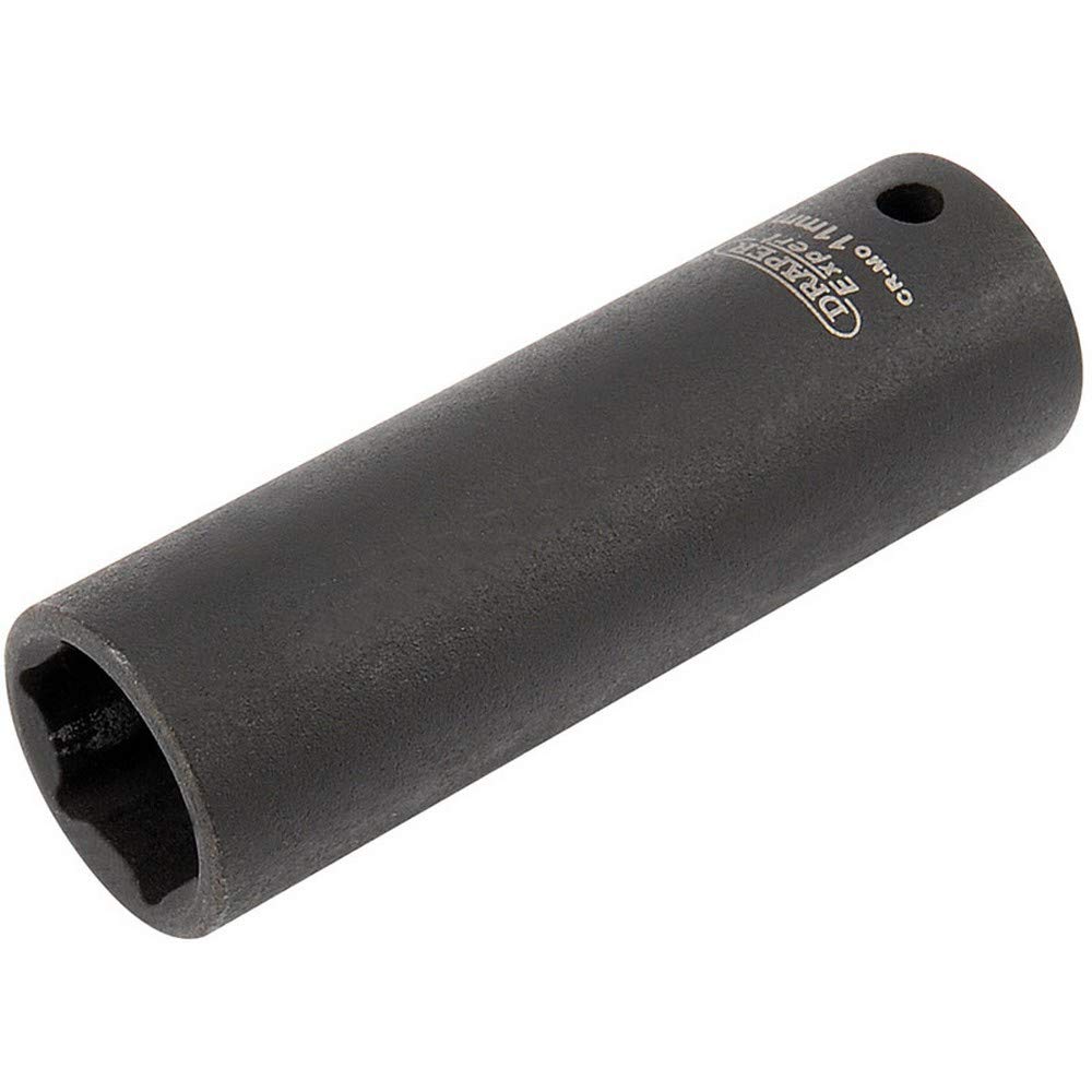 Draper 5189 1/4" Square Drive Expert Hi-Torq Metric Deep Impact Socket, 11 mm Size, Blue