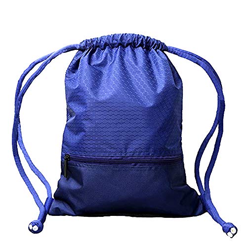 AlIXIN-Bolsa de Cordón de Doble Capacidad Con Impermeables Mochila Deportiva. (Azul)