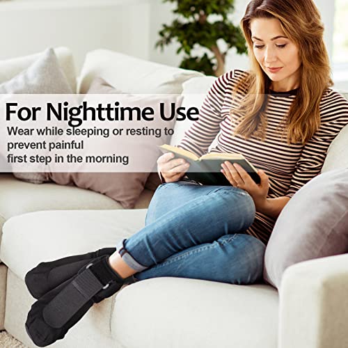 2 Pieces Foot Drop Brace Plantar Fasciitis Night Sock Soft Stretching Boot Splint Support Dorsal Drop Foot Brace For Right Or Left Foot Sleeping Plantar Fasciitis Stretcher Foot Drop Brace #TOP5